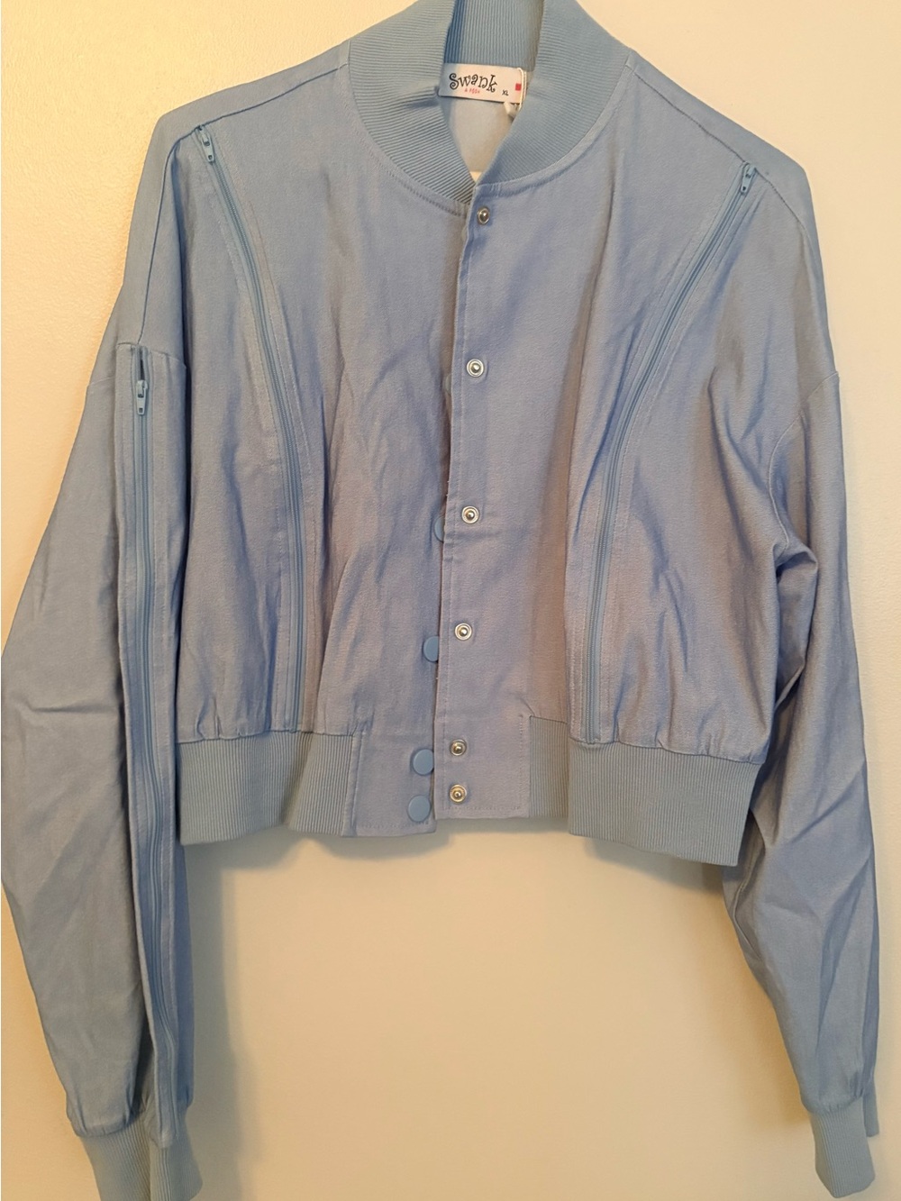 Blue zipper jogging set